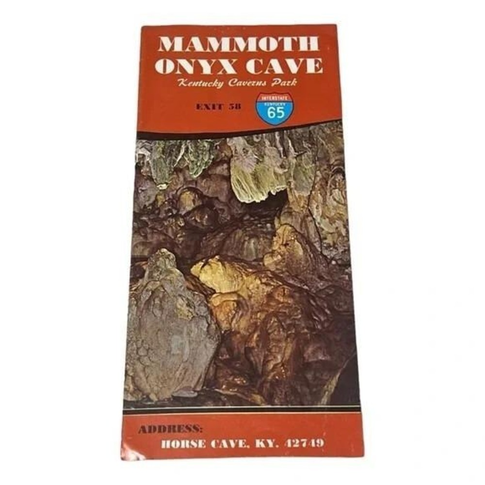 Mammoth Onyx Cave Kentucky Cavern Park Vintage Brochure